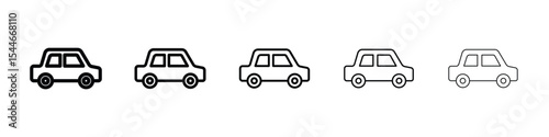 Compact car icon filled flat sign concept for web design.