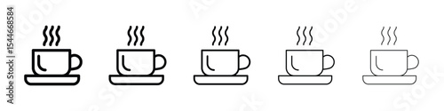 Coffee icon filled flat sign concept for web design.