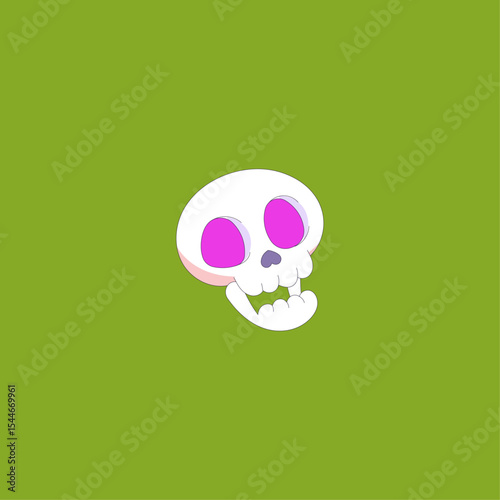 Cartoon skull icon logo vector design