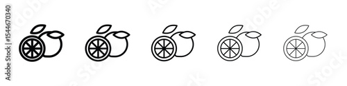 Citrus icon filled flat sign concept for web design.