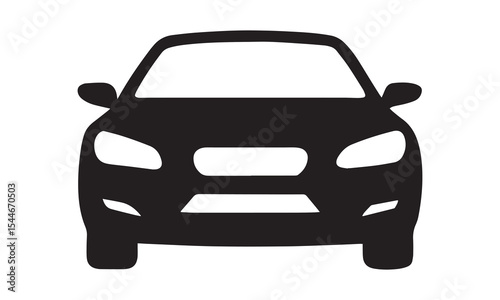 Car icon set in linear style