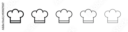 Chef hat icon filled flat sign concept for web design.