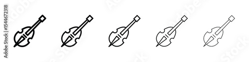 Cello icon filled flat sign concept for web design.