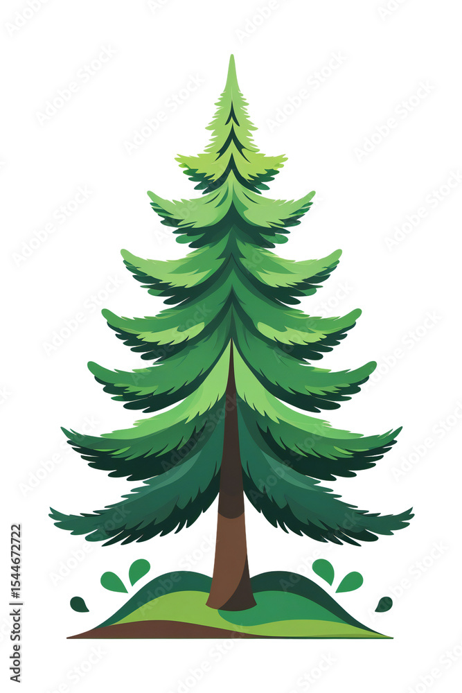Fototapeta premium christmas tree vector illustration