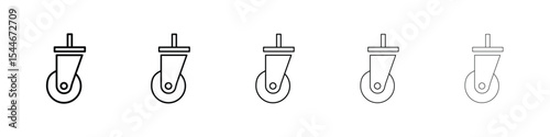 Cart trolley wheel icon filled flat sign concept for web design.