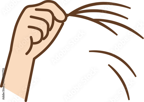 Trichotillomania Illustration (Hair Pulling)