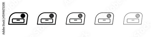 car glove compartment icon filled flat sign concept for web design.