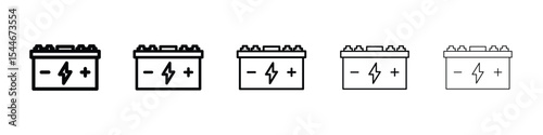 Car battery icon filled flat sign concept for web design.
