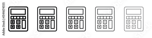 Calculator icon filled flat sign concept for web design.