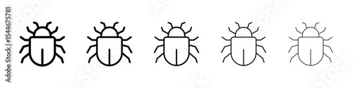 Bug icon filled flat sign concept for web design.