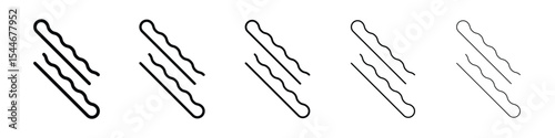 Bobby pin icon filled flat sign concept for web design.