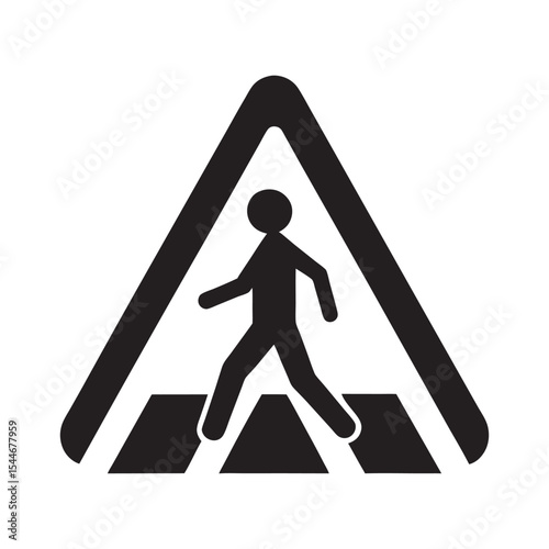 pedestrian crossing sign isolated