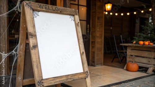 Blank sign for Halloween