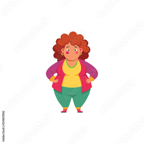 Confident Curvy Woman Body Positivity Illustration
