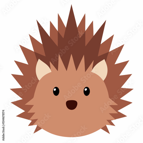 Adorable cartoon hedgehog illustration