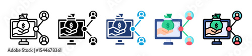 Profit Sharing Icon Set Multiple Style