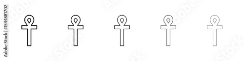Ankh icon filled flat sign concept for web design.