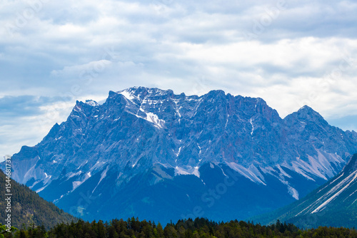 Wallpaper Mural Panorama view Zugspitze mountain alpine landscape in Alps Tyrol Austria. Torontodigital.ca