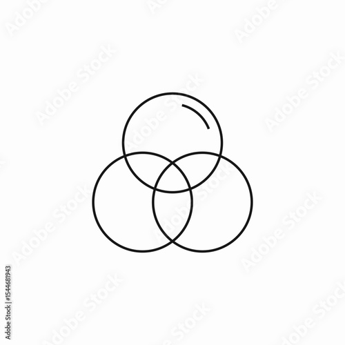 overlapping circles diagram icon sign vector