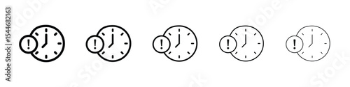 Alarm exclamation icon filled flat sign concept for web design.