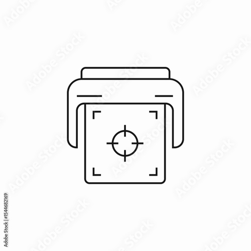 printer target marks icon sign vector
