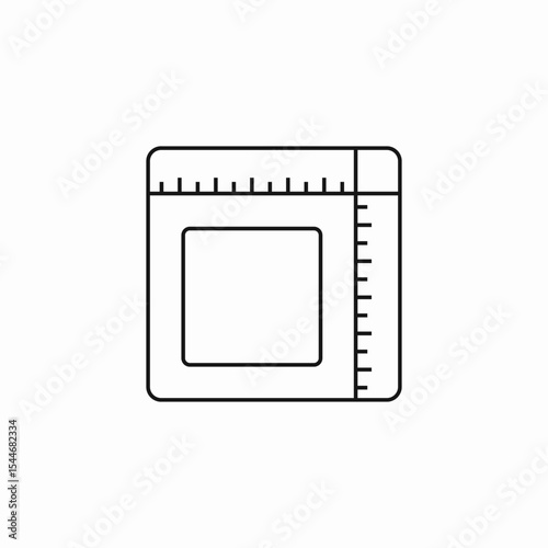 ruler tape measure icon sign vector
