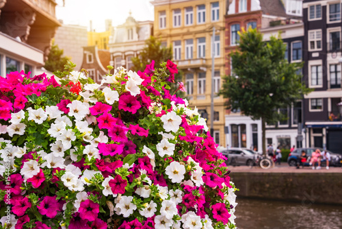 Wallpaper Mural Amsterdam city, Netherlands. Houses and bicycles Torontodigital.ca