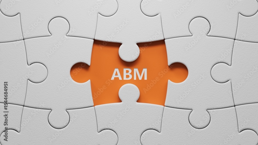 Fototapeta premium word abm with .