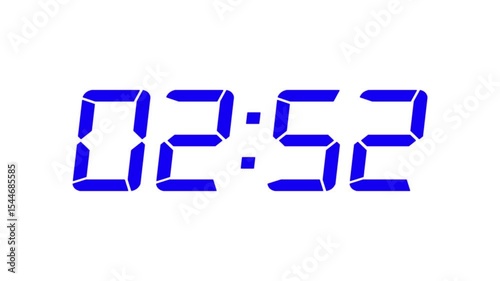 Countdown timer animation of 3 minutes on transparent background with alpha channels, 3 minutes countdown timer animation black background.