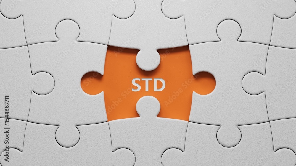 Fototapeta premium STD Sexually transmitted infections text on . medical concept.