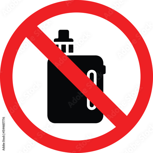 no vape sign on white background