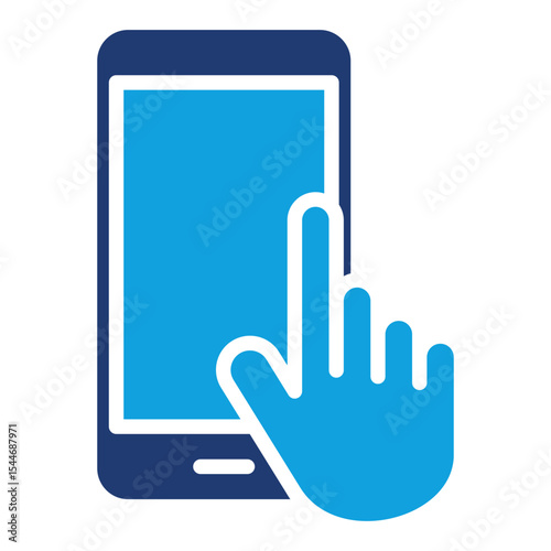 Online icon glyph blue
