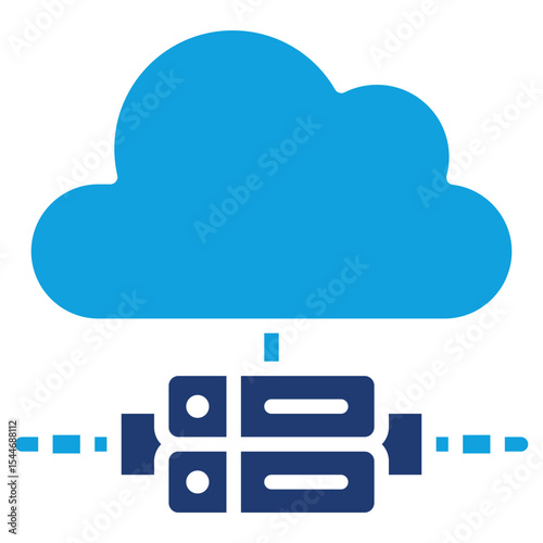 Cloud Storage icon glyph blue
