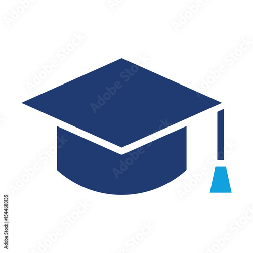 Education icon glyph blue
