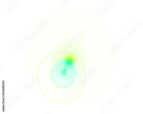 PNG & SVG Glow Abstract Overlapping Green and Blue Circles – Radiant Geometric Design with Central Glow and Motion Lines
