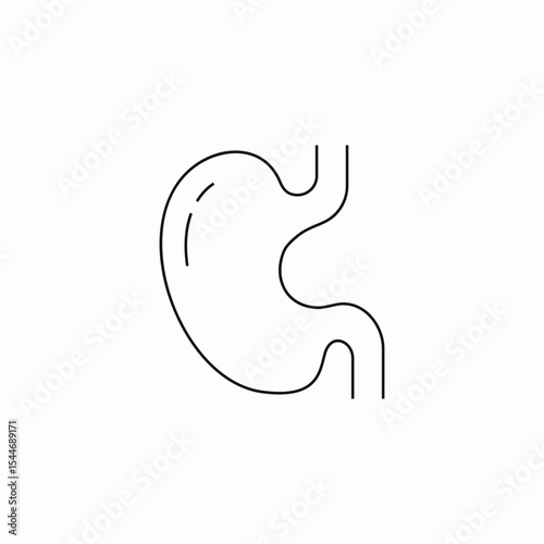 human stomach organ icon sign vector