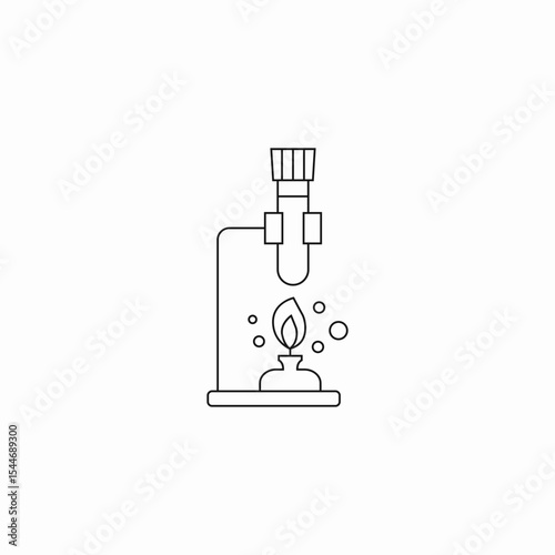 laboratory burner apparatus icon sign vector