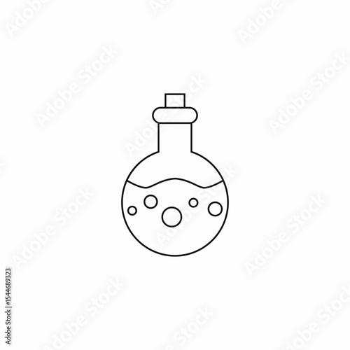 laboratory round flask icon sign vector