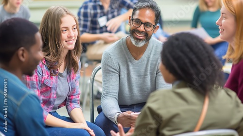 Educational Harmony: Teacher Facilitates Thoughtful Discussion Among Multiracial Grou