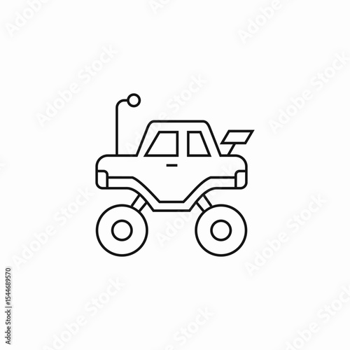 off-road monster truck icon sign vector