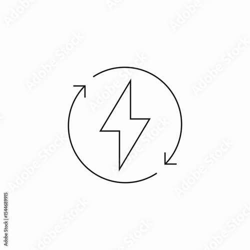 renewable energy cycle icon sign vector