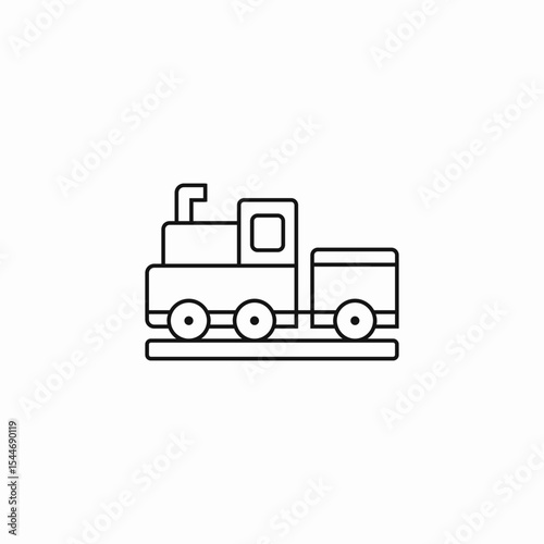 toy train engine icon sign vector
