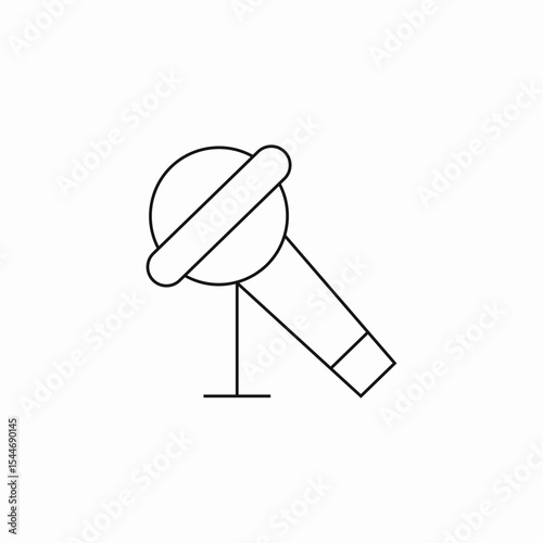 studio microphone stand icon sign vector