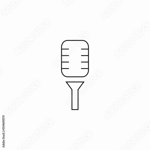 vintage microphone classic icon sign vector