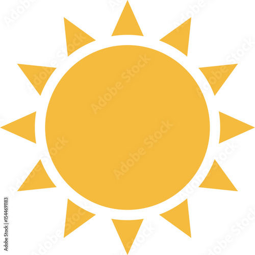 Golden Sun Icon Vector Set — Summer Star Symbol Illustration, Yellow and Orange Shine Design, Weather Light Label, Decorative Shape and Button Art Collection for Sky and Success Themes