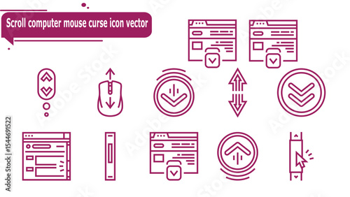 Scroll computer mouse curse icon vector