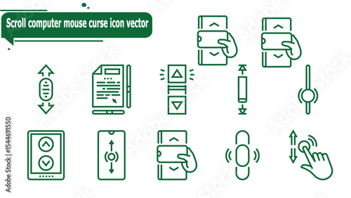 Scroll computer mouse curse icon vector