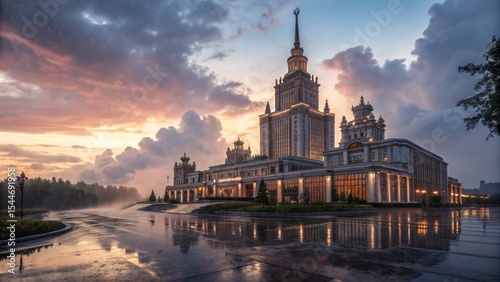 Grand Architecture at Sunset