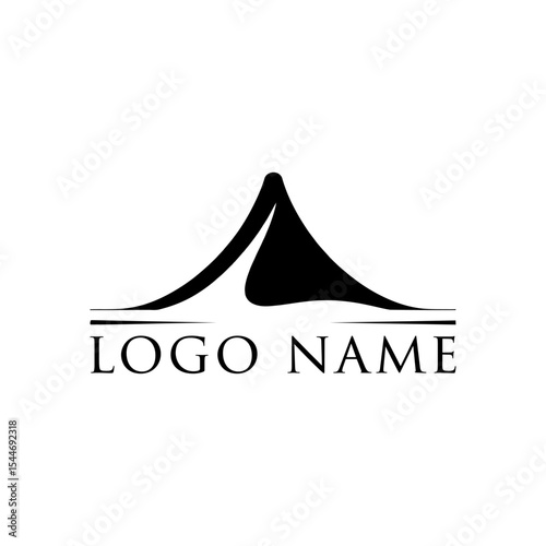 Abstract mountain peak logo design