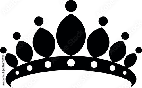 Crown vector black silhouette print cricut design